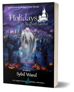 book mock-up of Holidays in August Grove