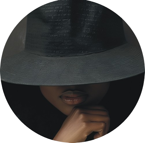 author image, African American woman in a large flat-brimmed hat